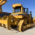 Caterpillar used bulldozer D7R is preparing to load